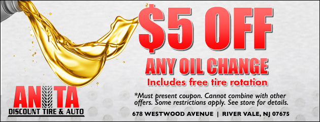 5 Off Oil Change Special